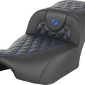 Saddlemen RoadSofa LS/CF Ext. Reach Seat Blue Stitch #284996 Harley Davidson