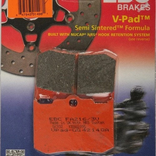 Ebc V Semi-Sintered Brake Pads #FA216/3V Indian Chief/Spirit/Scout
