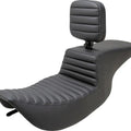 Saddlemen Tour Step-Up Tuck-N-Roll Seat With Backrest #284612 Harley Davidson