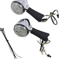 Custom Dynamics ProBeam LED Rear Turn Signals Chrome Red/Smoke Indian Scout