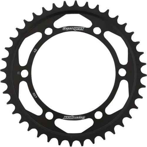 Supersprox Racing Steel Rear Sprocket 530 40T Black #RFE-499-40-BLK