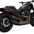Vance Hines Hi-Output Mufflers Black 46547 Fxfb Harley Fat Bob 2018-2023