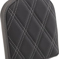 Drag Specialties Double Diamond Pad for Square Sissy Bars Short Black/Silver