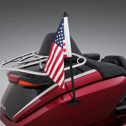 Show Chrome Trunk Mount Flag Pole Black #52-974BK for Honda Goldwing