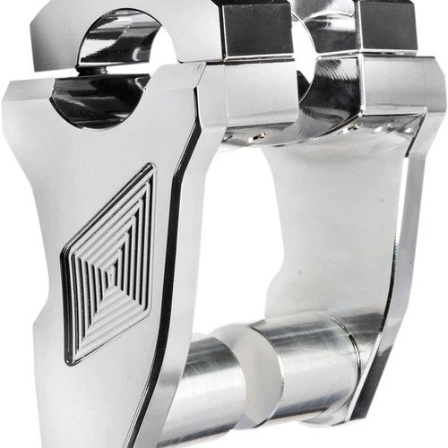 Rox Speed FX Pivoting Extended Stem Risers For 1" Handlebar 3" Chrome