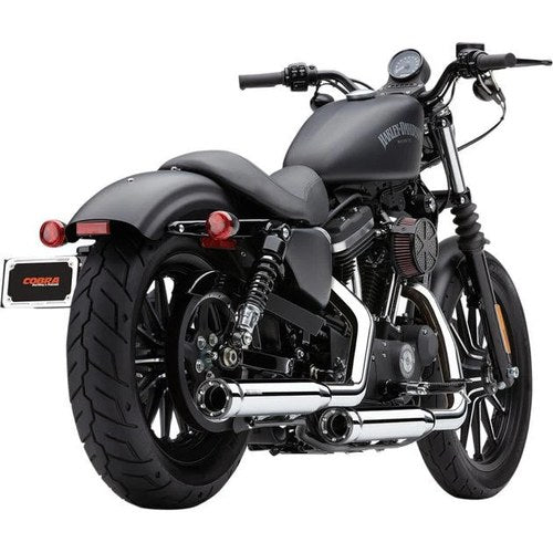 Cobra Slip-On Rpt Mufflers 3" Chrome #6081 Harley Davidson Sportster