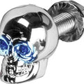 HardDrive Lighted Skull License Plate Screw Blue