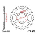 JT Steel Rear Sprocket 520 46T #JTR478.46 for Kawasaki