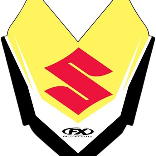 Factory Effex Front Fender Graphics Kit Yellow #19-30416 fits Suzuki RM85/RM80
