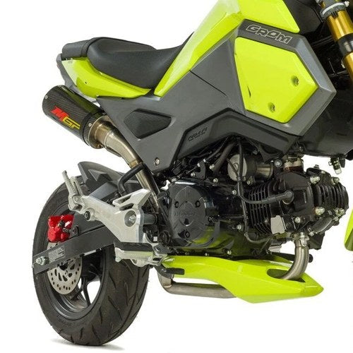 Hotbodies High-Exit Exhaust Carbon/Rolled Tip for Honda Grom 125 17-20