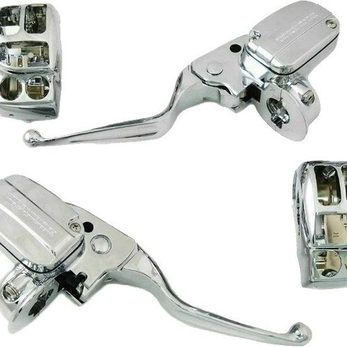 HardDrive '17 Style Handlebar Control Kit Hydraulic Clutch Chrome #53982