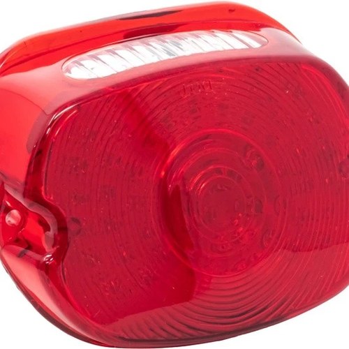 Letric Lighting Slantback Low Profile LED Taillight W/Window Red for Harley