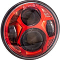 Letric Lighting Universal Color Collection LED Headlight 5.75" Black Red