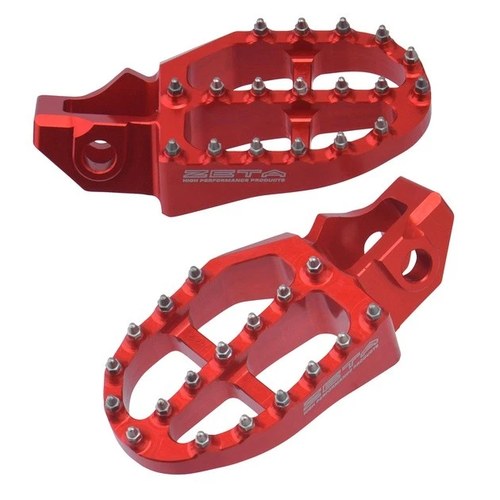 Zeta Aluminum Footpegs Red #ZE93-1822 Gas EC 250/EC 300/MC 125/MC 250