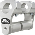 Rox Speed FX Pivoting Extended Stem Risers For 1-1/8" Handlebar 2" Matte Silver