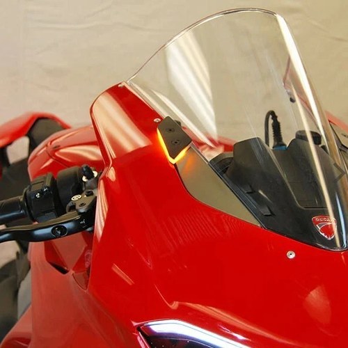 New Rage Cycles Mirror Block Off Turn Signals Black Ducati Panigale V2 2020-2023