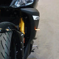 New Rage Cycle LED Mirror Block Off Plate Turn Signals Black for Yamaha YZF-R3