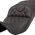 Saddlemen RoadSofa LS Ext. Reach Seat Burgundy Stitch #284775 Harley Davidson