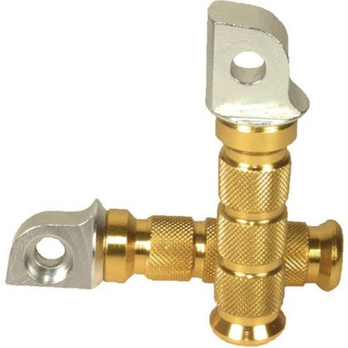 Emgo Round Passenger Footpegs Gold #50-11350 for Yamaha YZF-R1 2000-2003