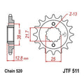 JT Front Sprocket 520 14T fits Kawasaki KLX650R 1993-1996
