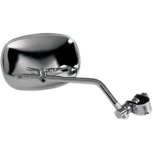 Emgo Universal Clamp-On Mirror Rectangular 7/8" Chrome Tinted
