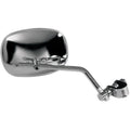 Emgo Universal Clamp-On Mirror Rectangular 7/8" Chrome Tinted