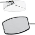 Emgo Big One Mirror Set Rectangular 10mm Chrome Fits Yamaha