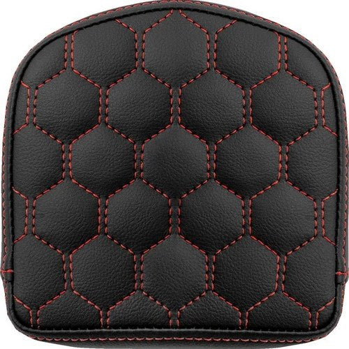 Saddlemen RoadSofa HC Gravestone Sissy Bar Pad Red Stitch 6.5" W x 6.5" H