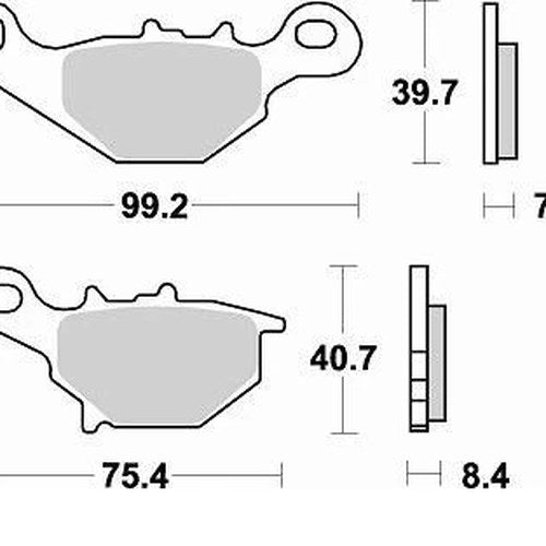 Braking SM1 Brake Pads #785SM1 fits Suzuki DR-Z125L/RM80/RM85/RM85L