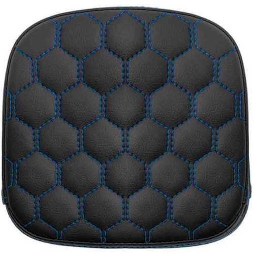 Saddlemen Honeycomb Sissy Bar Pad Blue Stitch
