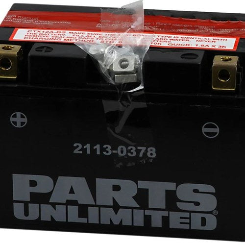 Parts Unlimited Agm Maintenance Free Battery #173861 for Suzuki/Kawasaki/Aprilia