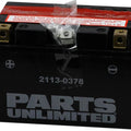 Parts Unlimited Agm Maintenance Free Battery #173861 for Suzuki/Kawasaki/Aprilia