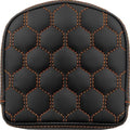 Saddlemen RoadSofa HC Gravestone Sissy Bar Pad Orange Stitch 6.5" W x 6.5" H