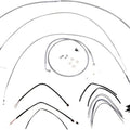 Burly Cable/Brake Line Kit for 16" Ape Hangers Stainless Braid #B30-1063