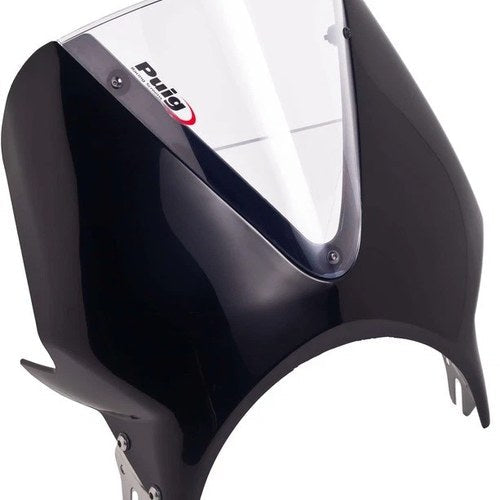 Puig Universal Vision Semi-Fairing Windscreen with 8" Cutout Clear