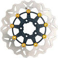 GBrakes Floating Wave Brake Rotor 11.5" Rear Black/Gold #GBDU080 Harley Davidson