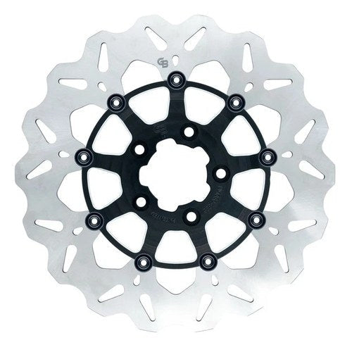 GBrakes Floating Wave Brake Rotor 11.5" Front CC Black/Silver #GBDU012