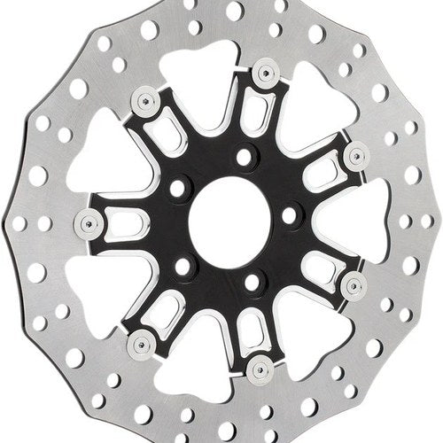 Arlen Ness 7-Valve Floating Brake Rotor 11.8" Front Black #33-10301-202