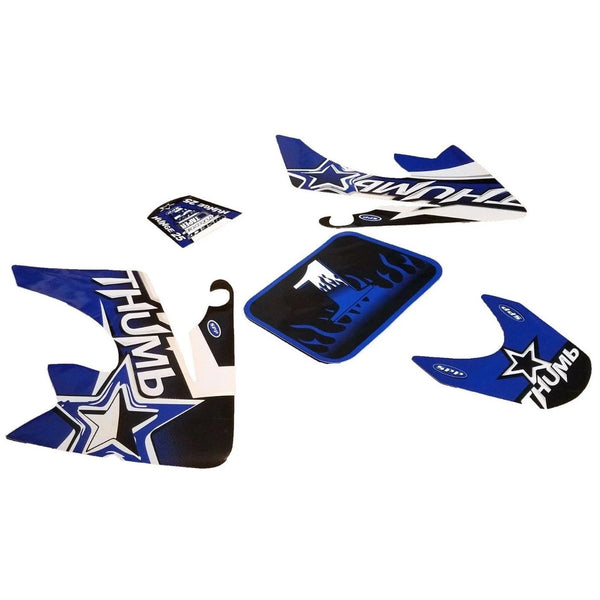Dirt Pit Bike Blue Thumbstar Decal Stickers For Honda XR50 CRF50 90CC SSR Sdg