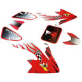 Dirt Pit Bike Red Flames Decal Stickers Fender For Honda XR50 CRF50 90CC SSR Sdg