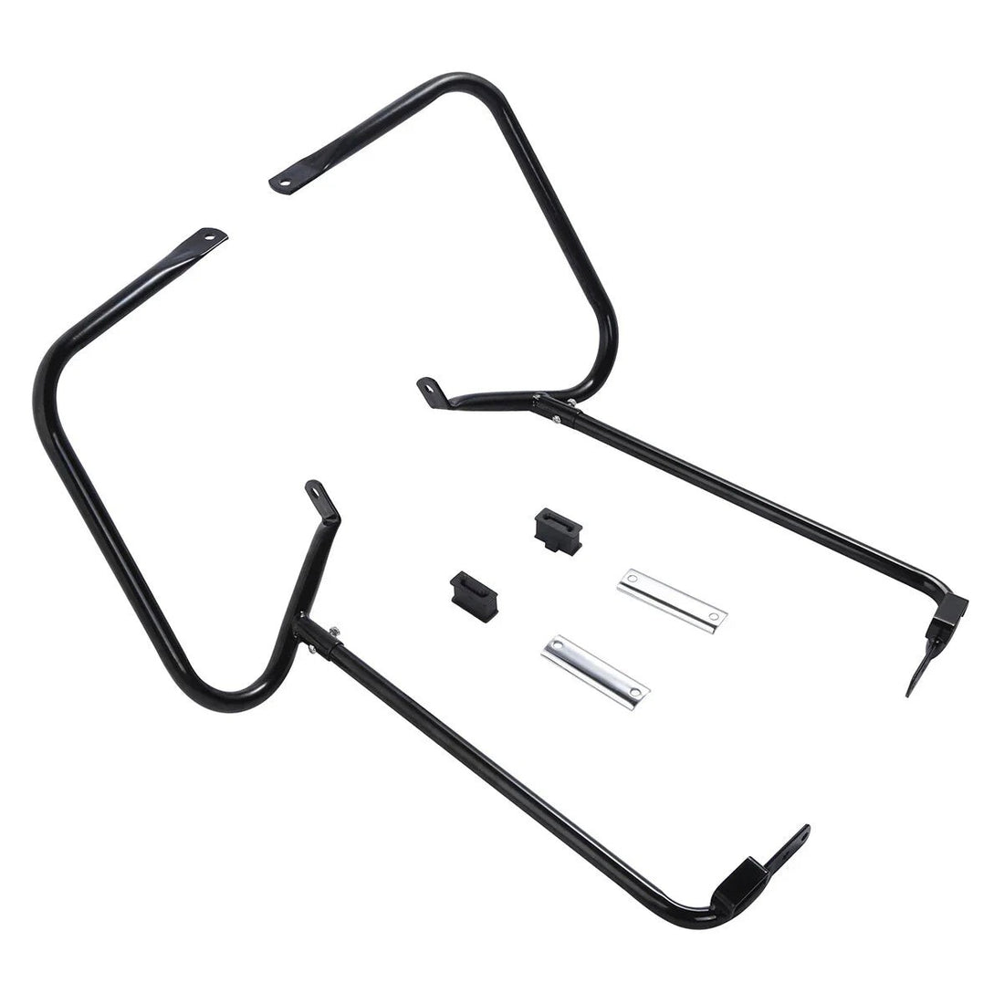 Gloss Black Saddlebags Guard Bar Bracket For Harley Touring Electra Glide 97-08