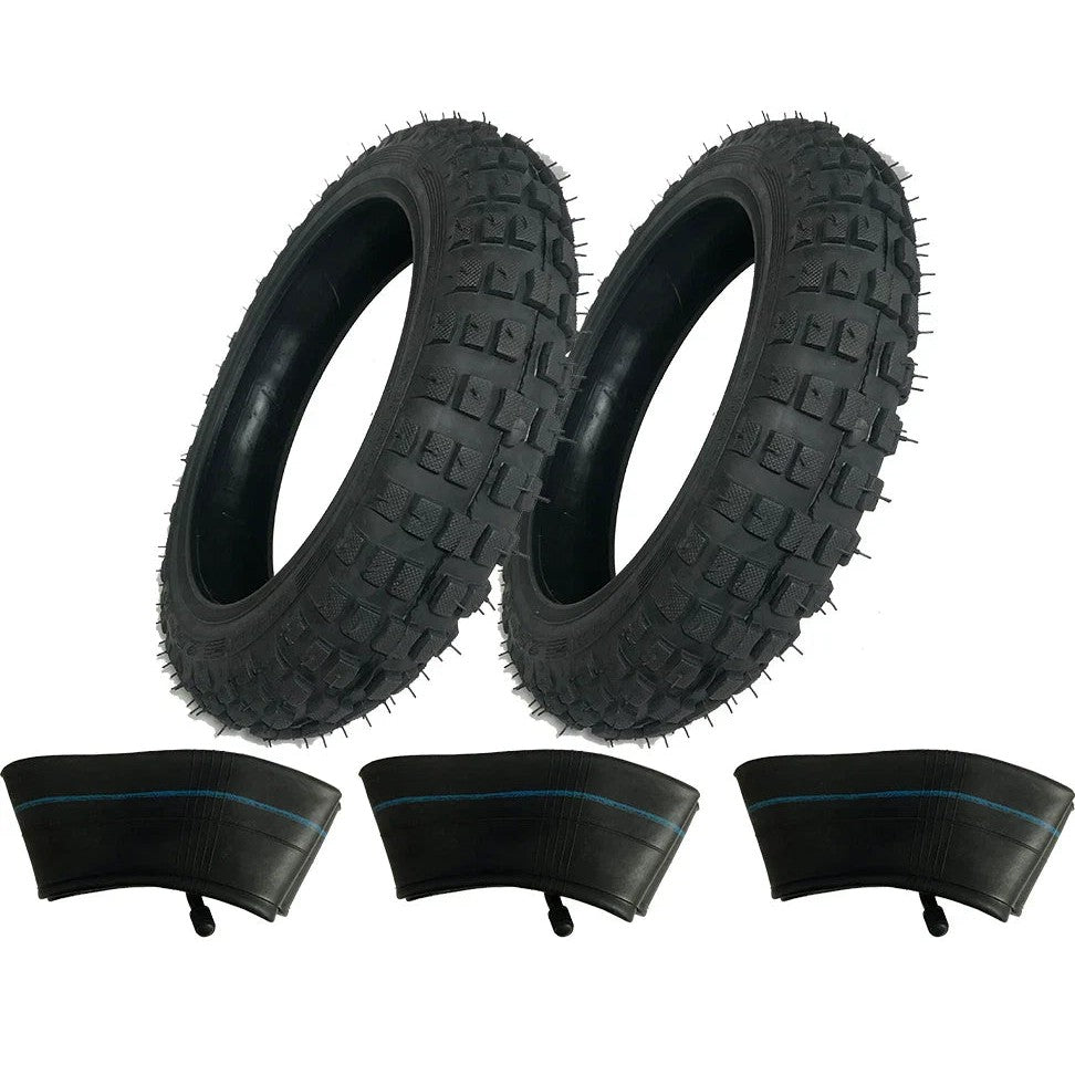 2) HD Tires 3) Tubes 2.50-10 2.50X10 Curved Stem Yamaha Peewee Yzinger 50 50CC