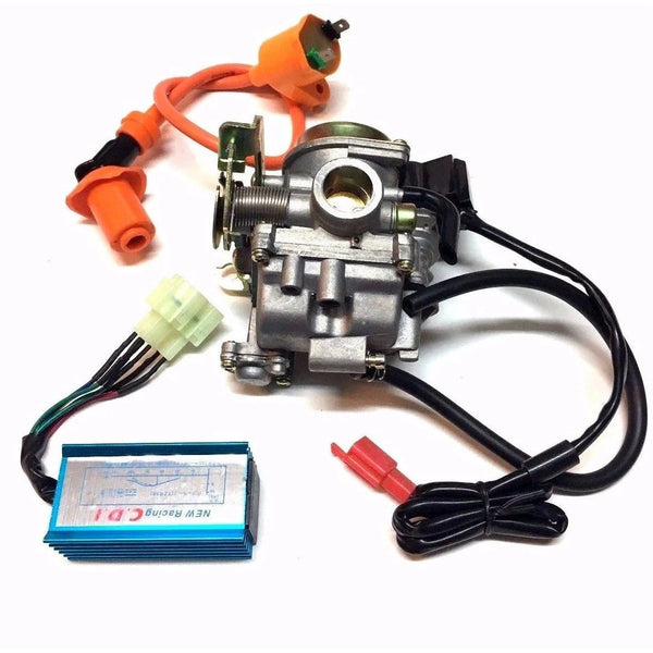 20MM GY6 50 50CC Carburetor Performance CDI Box Ignition Coil Chinese Scooter