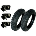 2) HD Tires And 3) Tubes Straight Stem Size 2.50-10 2.50X10 For Yamaha PW50 50CC