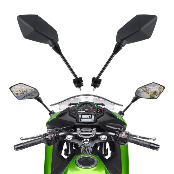 Motorcycle Black Side Rear View Mirrors For Kawasaki Ninja 650R 2009-2016 2015