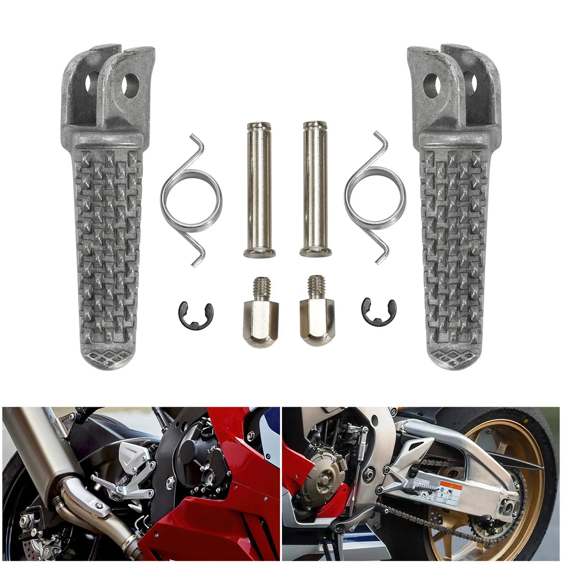 Front Foot Peg Footrest Fit For Honda CB1000R 08-25 CBR600RR 03-25 CBR1000RR 04+