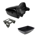 Black King Trunk Backrest Solo Mount Fit For Harley Touring Road Glide 2014-2026