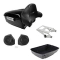 King Trunk Backrest Pad Speakers Mount Fit For Harley Touring Models 14-Up
