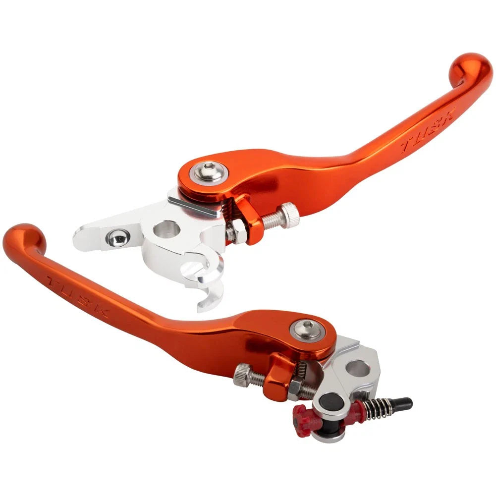 Tusk Axis Folding Lever Set Standard Orange For KTM 400 XC-W 2007