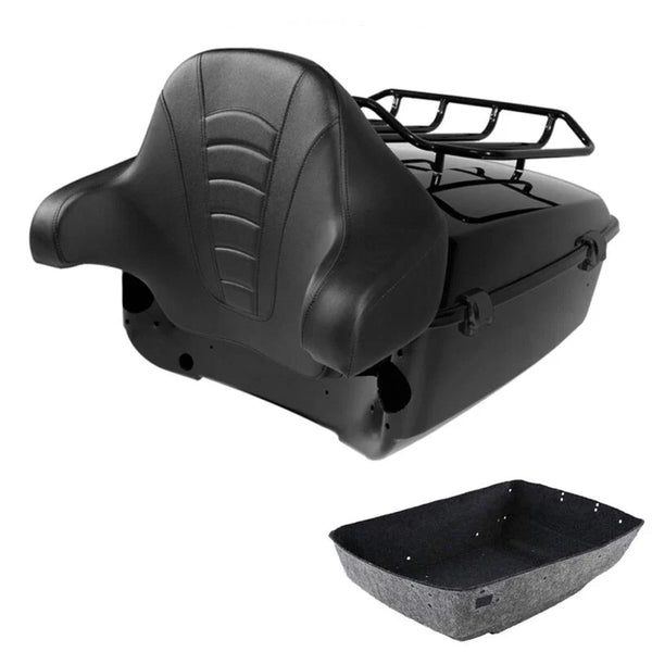 Black King Trunk Pad Luggage Rack Fit For Harley Touring Street Glide 2014-2026